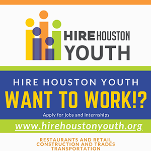 Hire Houston Youth Application Flyer