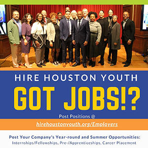 Hire Houston Youth Career Fair Employer Sign-Up Flyer
