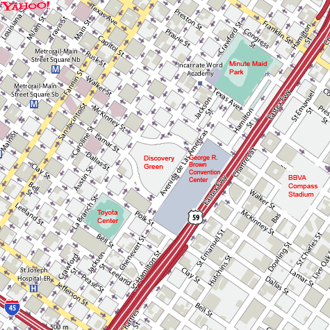 Houston toyota center parking map