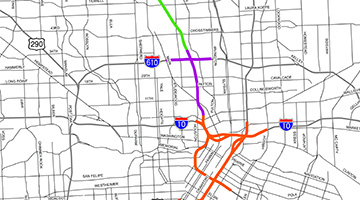 North Houston Highway Improvement Project Map