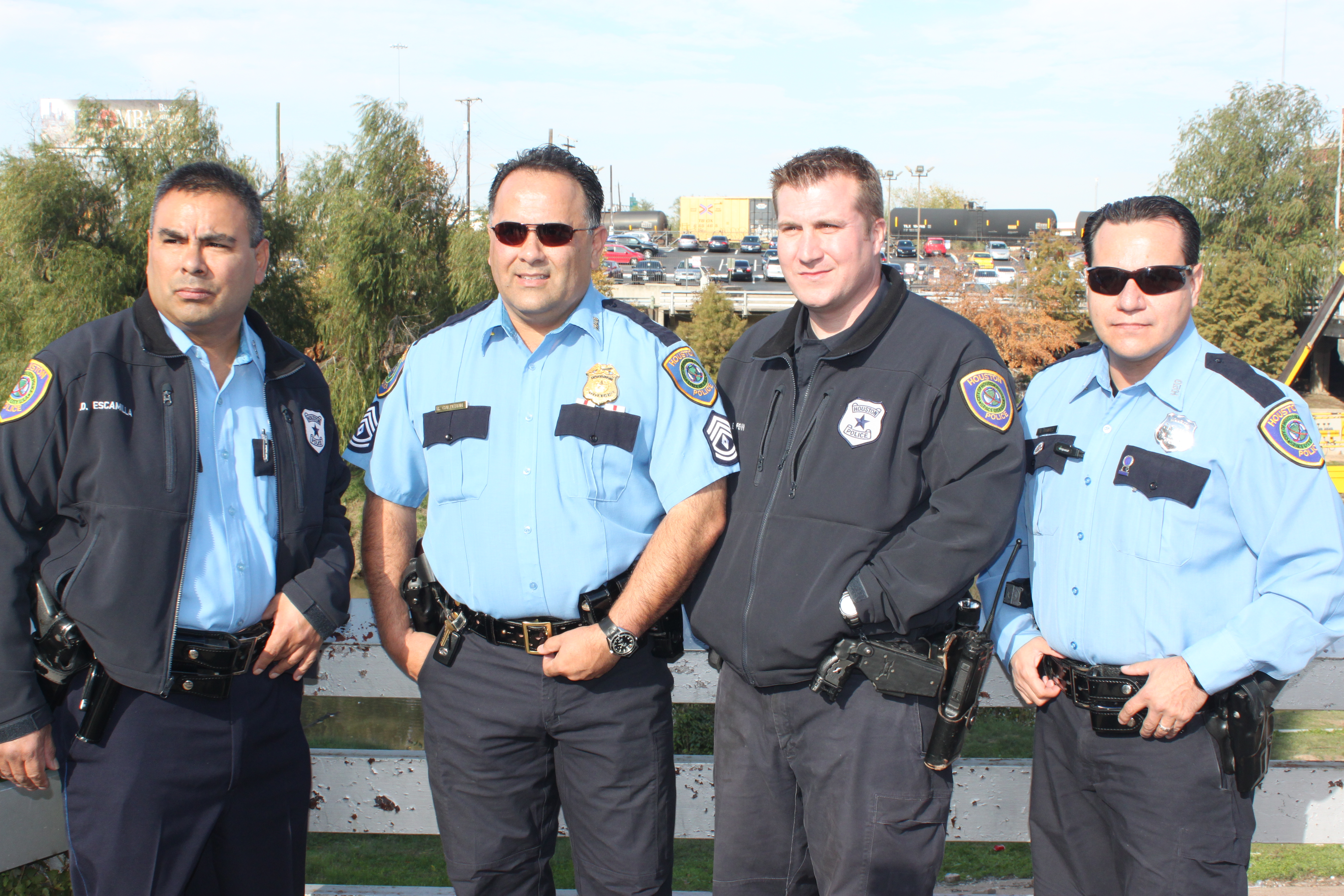 HPD Officer B. Escamilla, Sgt. R. Calderon, Officer J. Penn and Officer R. Ramirez