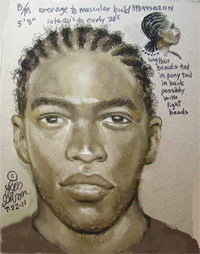 A composite sketch of the suspect