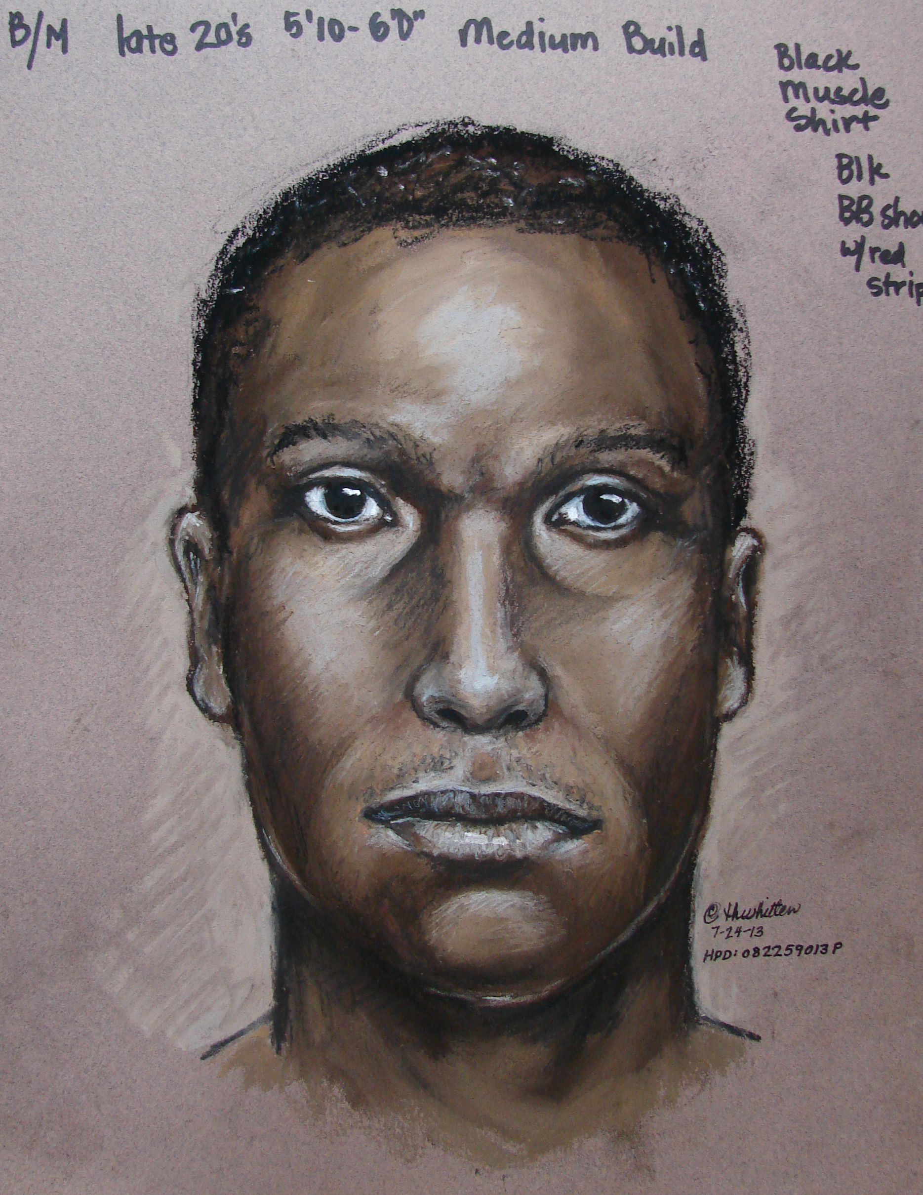 A composite sketch of the wanted suspect