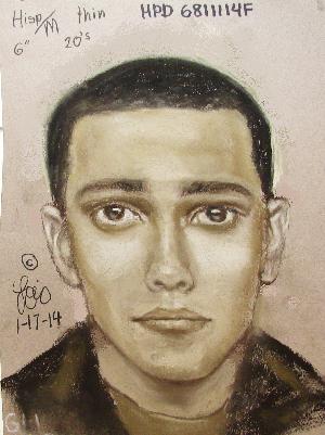 Composite sketch of a  suspect wanted