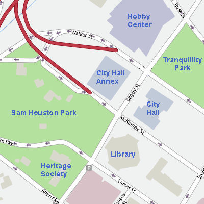 Sam Houston Park Map