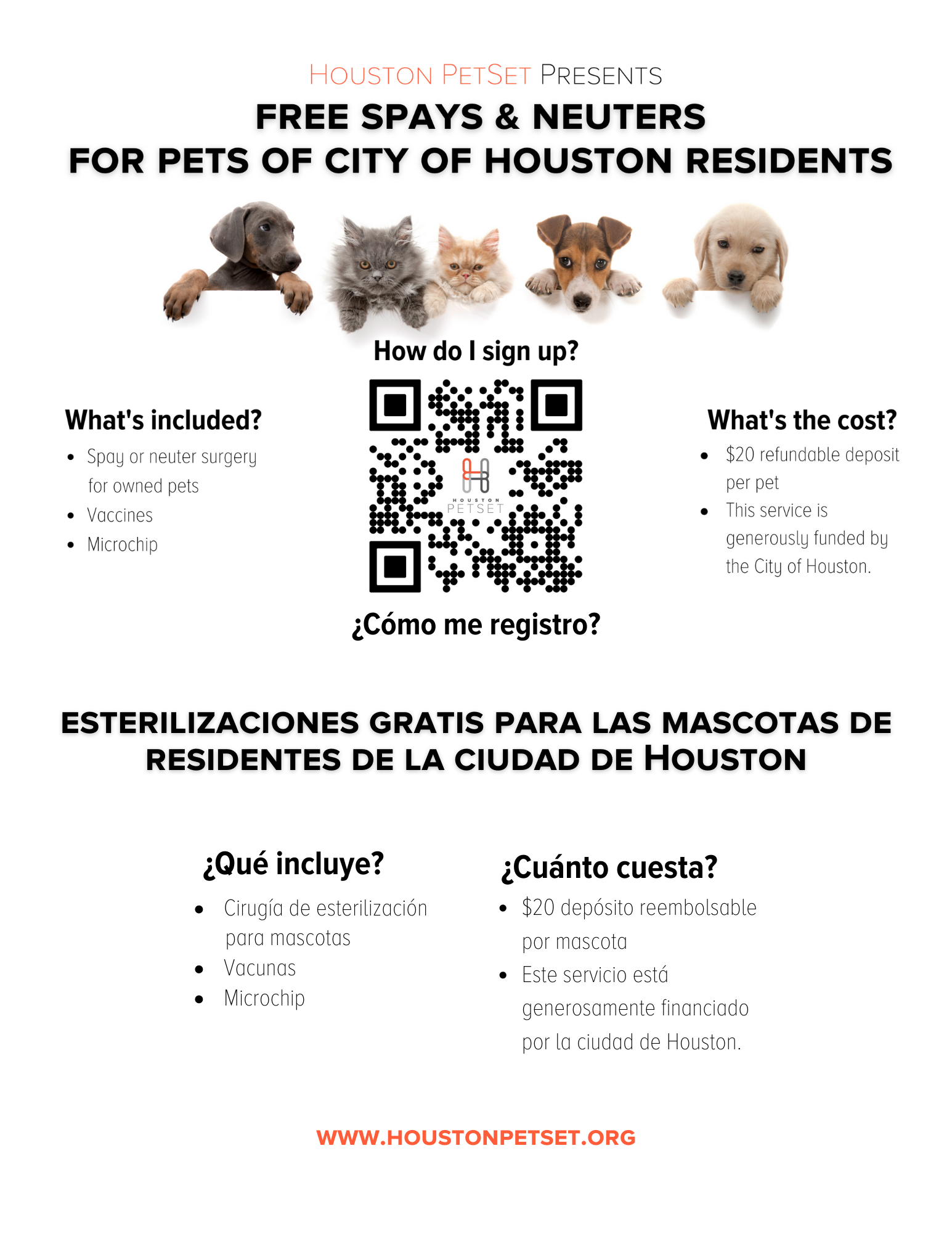 Houston Pet Set Spay / Neuter Services