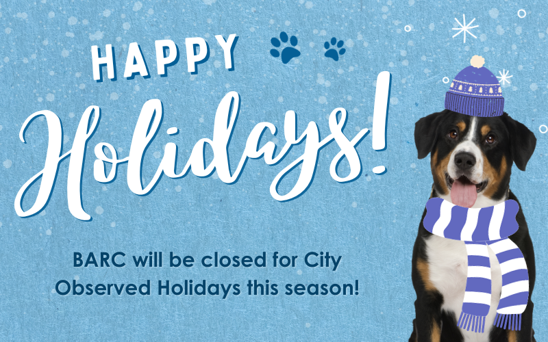 BARC Holiday Hours