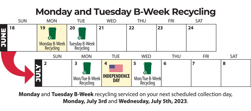 Juneteenth Trash Collection Schedule