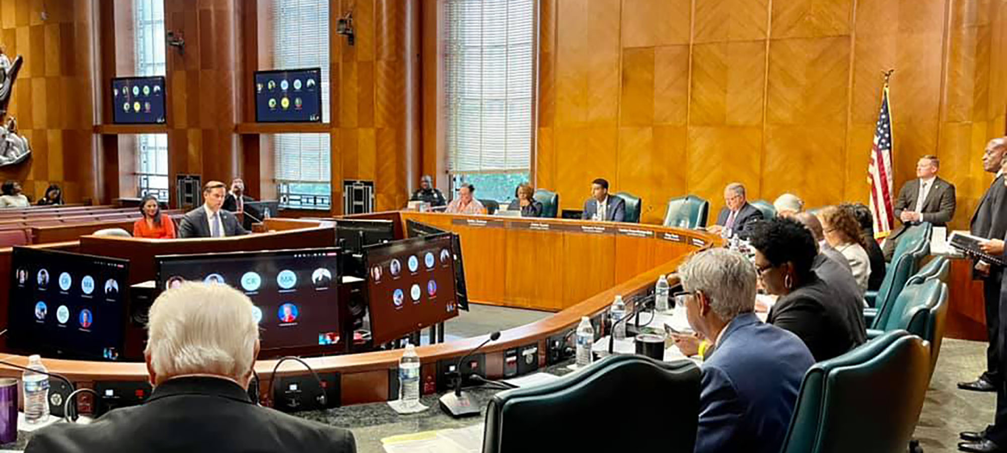 Controller Speaking to City Council