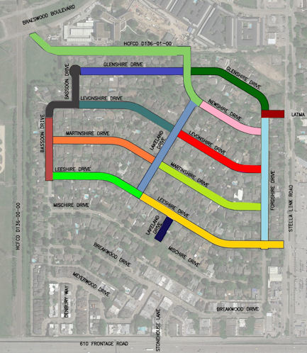 Woodshire Storm Project Map