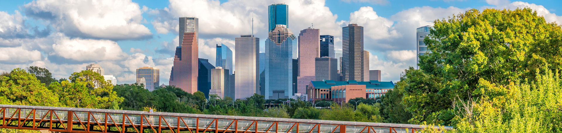 Houston Skyline viewed from Rosemont Bridge