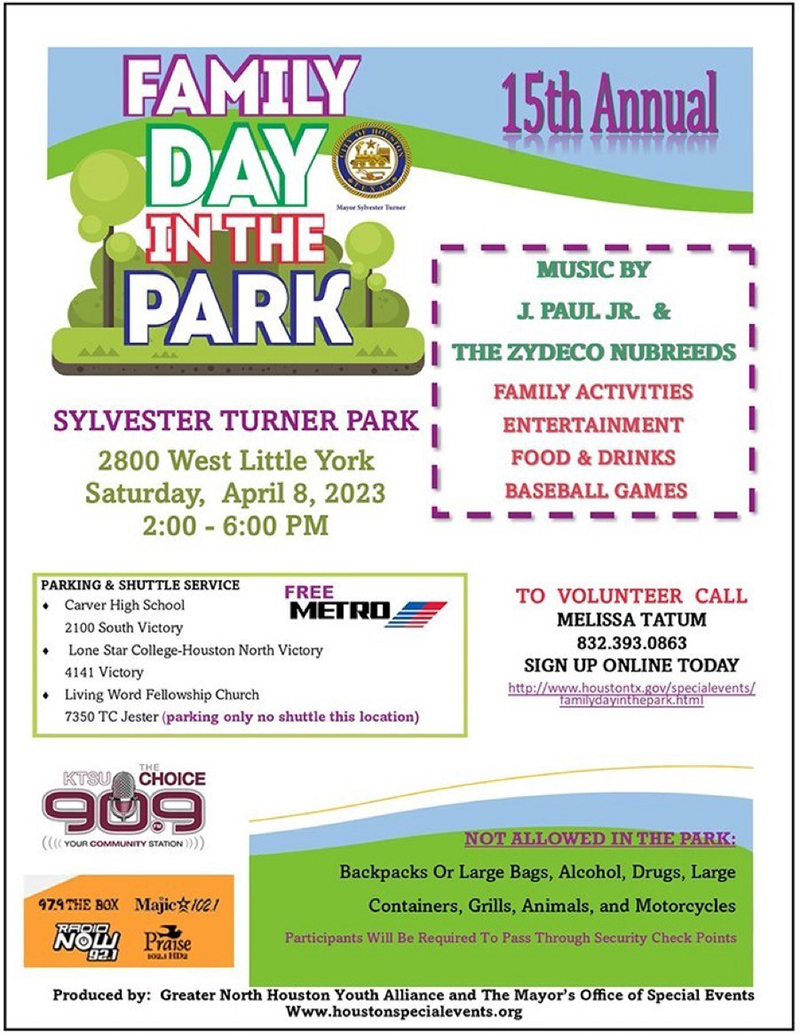 Family Day in the Park Flyer