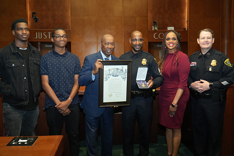 Sergeant Simpo Receives a Proclamation