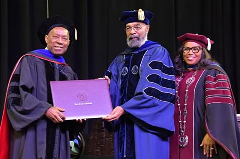 Receiving TSU Honorary Doctorate