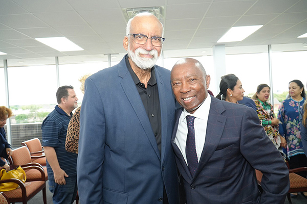 Larry Payne and Mayor Turner