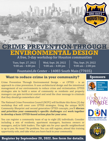Crime Prevention Workshop Flyer