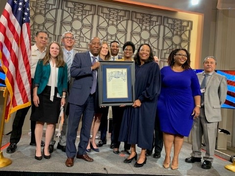 Mayor Turner presented a City proclamation to Judge Vanessa Gilmore, proclaiming Wednesday, November 17, 2021 as Judge Vanessa Diane Gilmore Day in Houston, Texas.