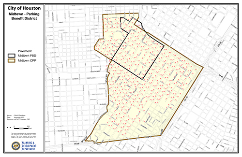 Midtown Parking Benefit District Map