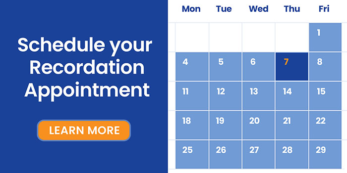 Schedule your Recordation Appointment