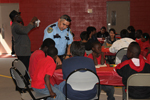 Officers discussed the health risks associated with tobacco