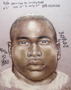 Composite sketch of a wanted suspect 