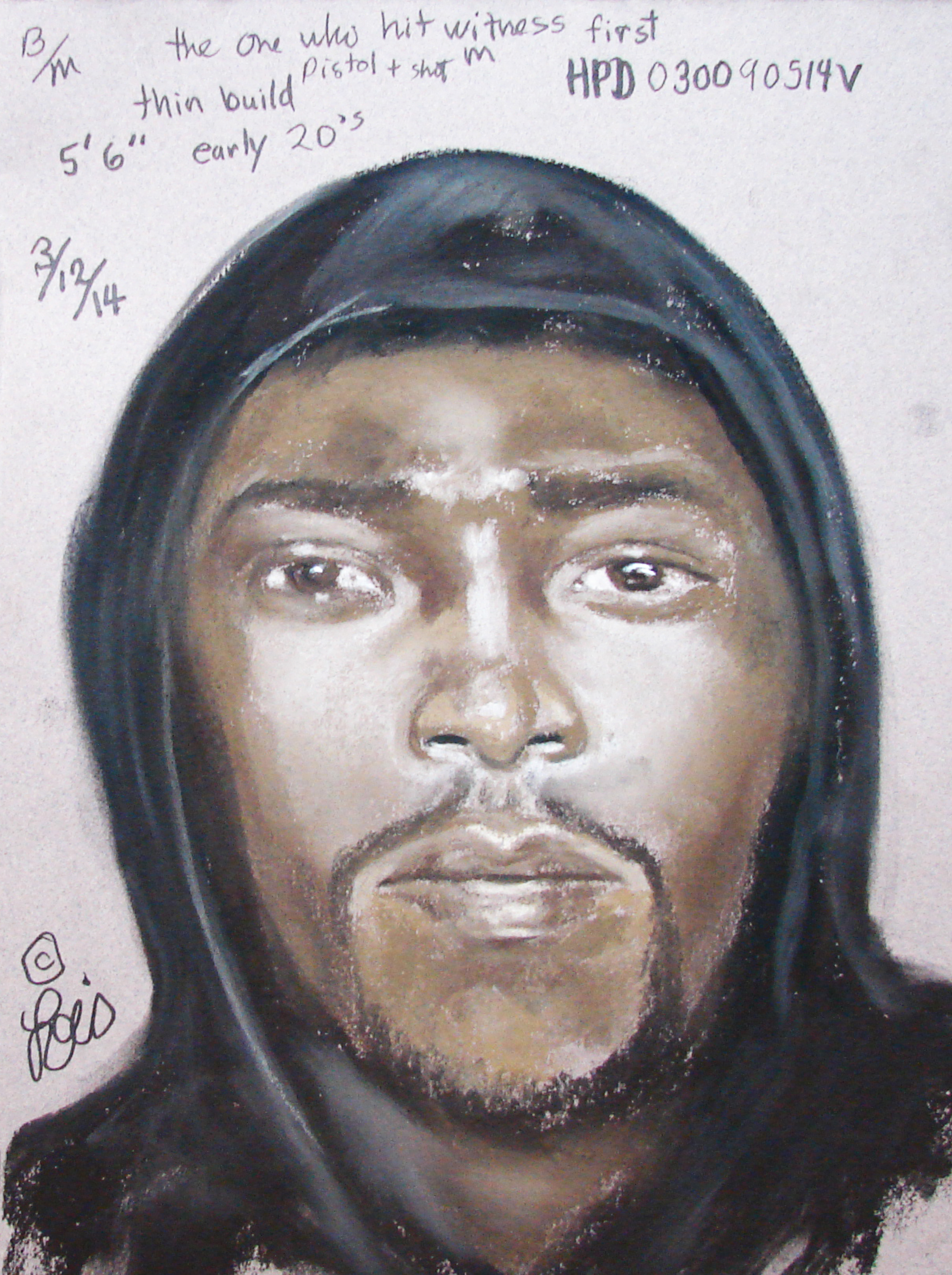 Composite sketch of wanted suspect