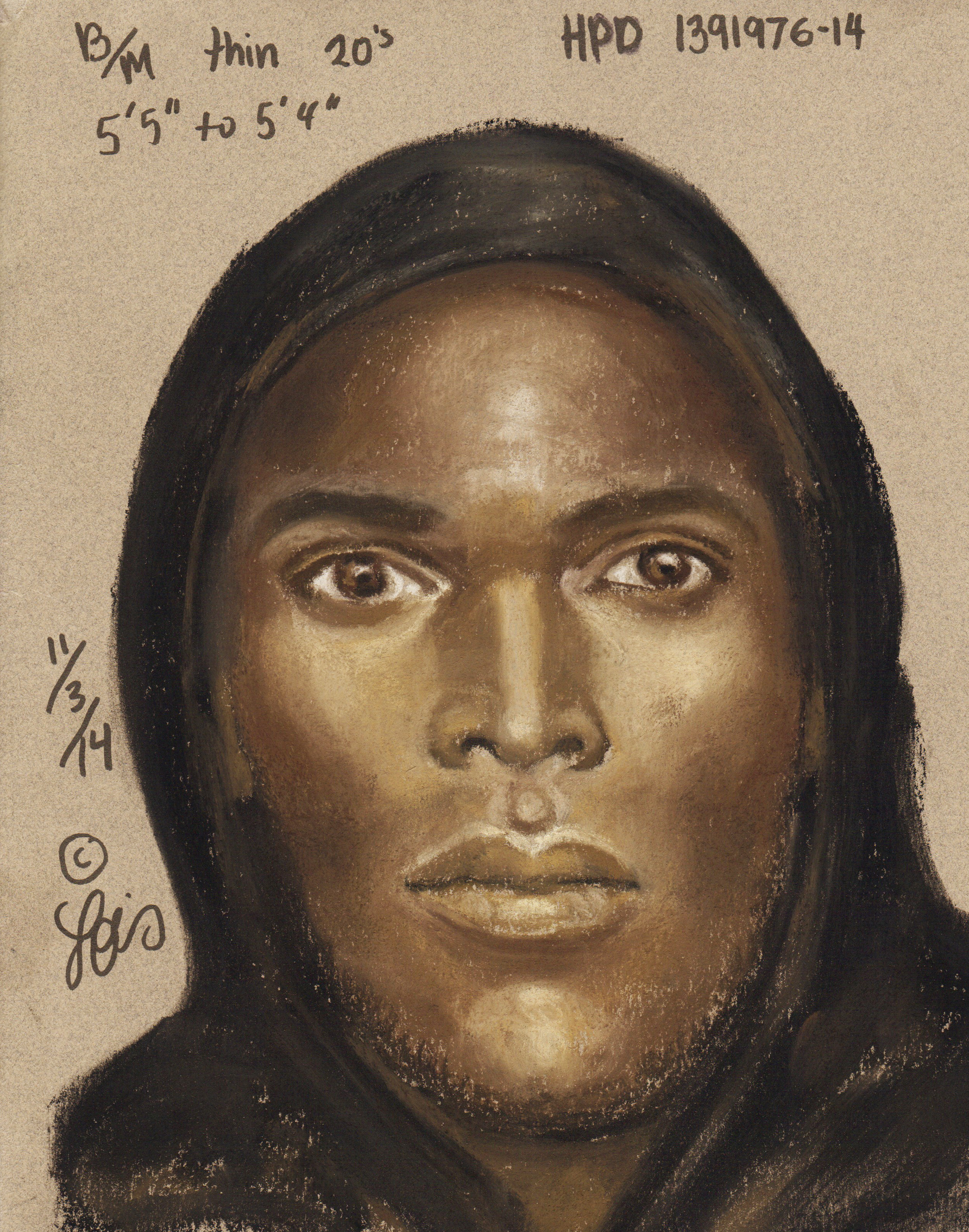 Composite sketch of a wanted suspect 