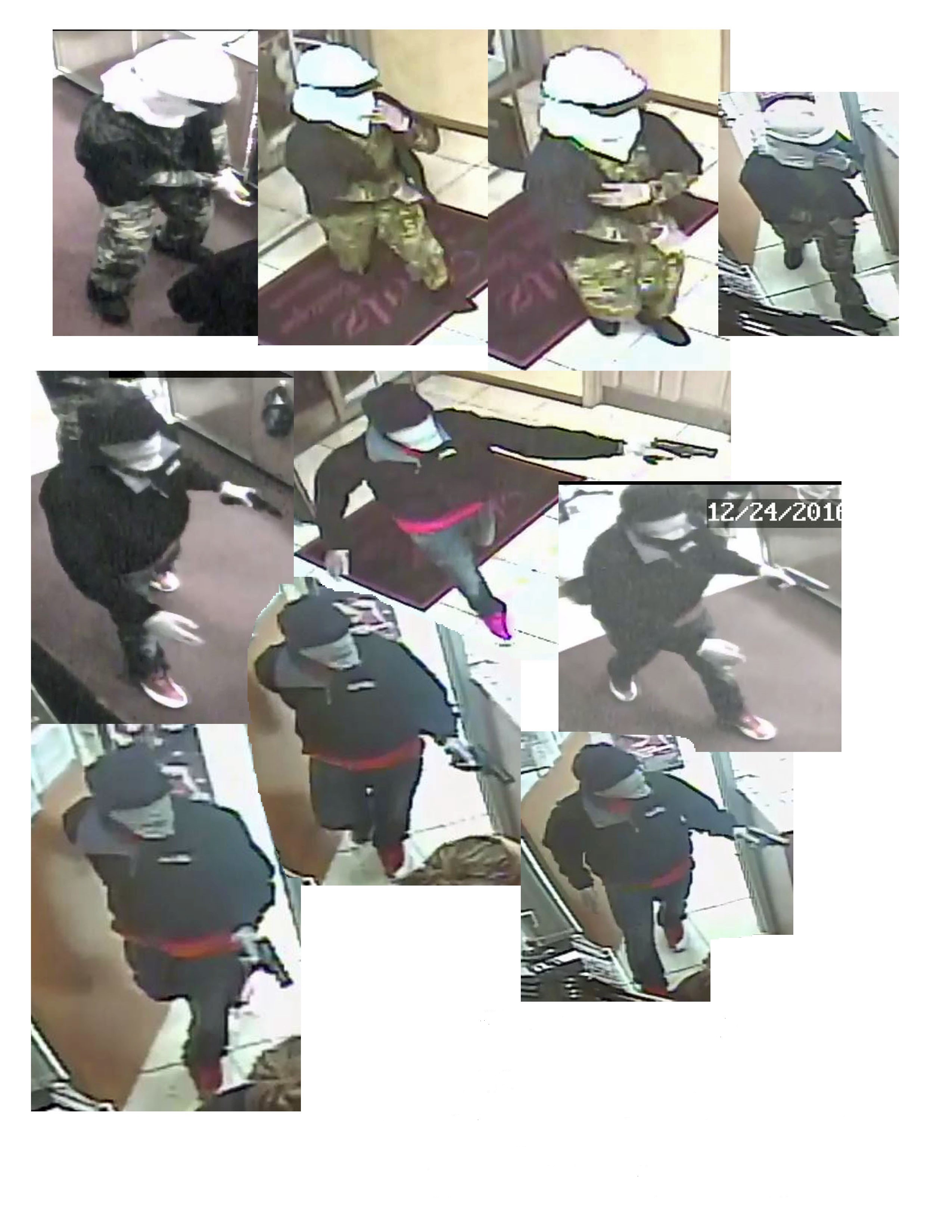 Surveillance photos of the suspects 