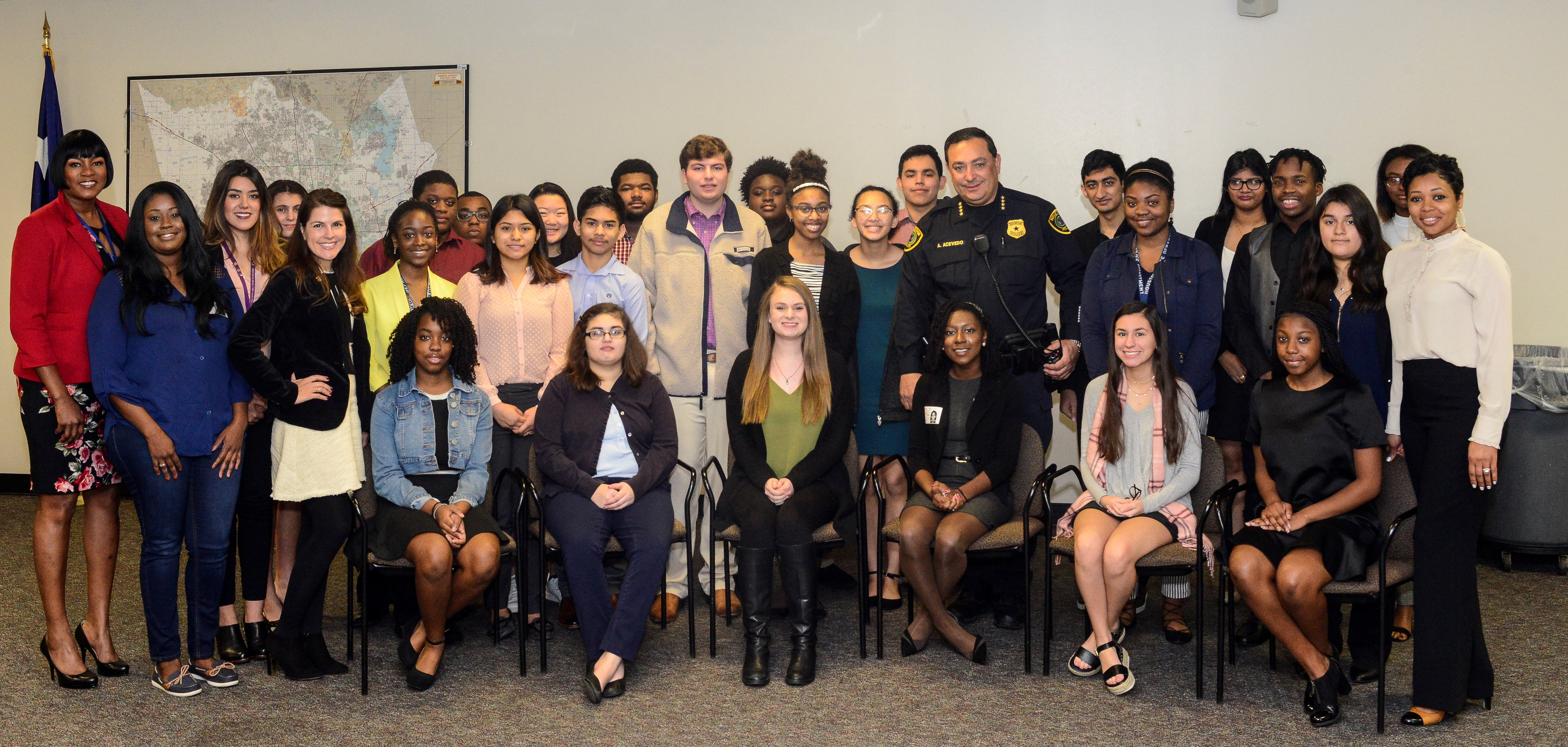 YPAC members with Chief Acevedo