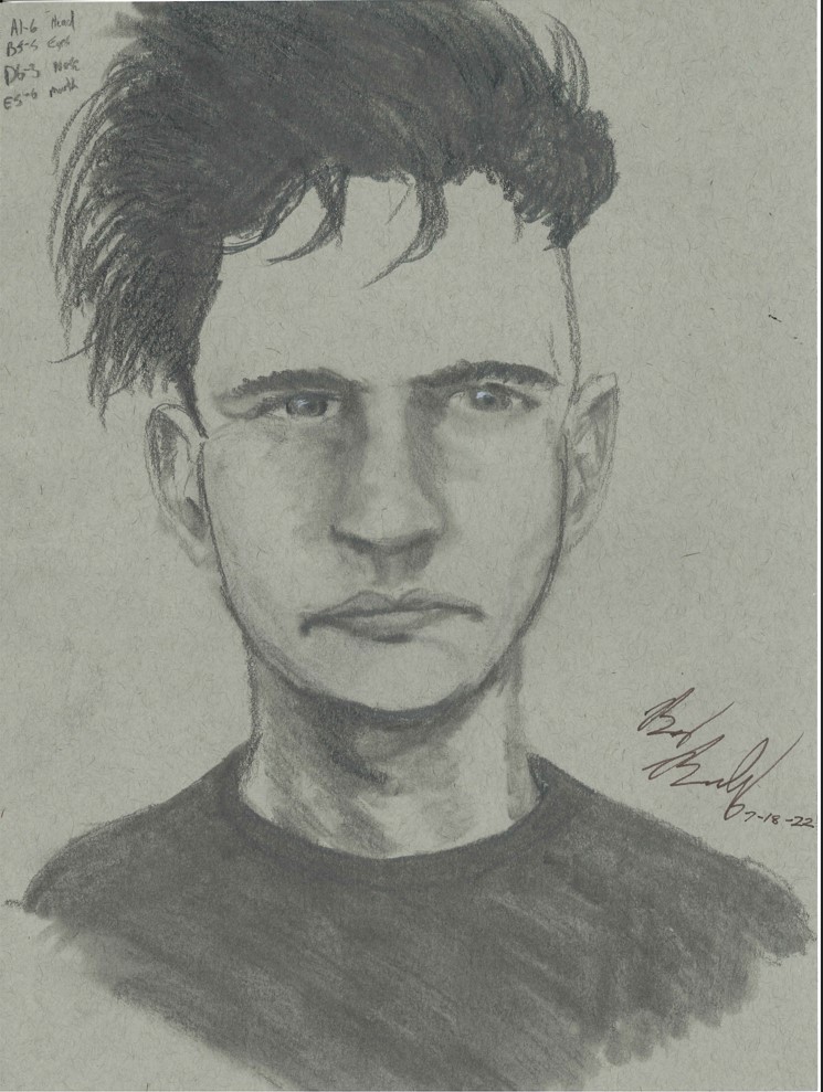 A composite sketch of the suspect